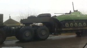 Украинские танки в пограничном посёлке Беловодск Луганской области