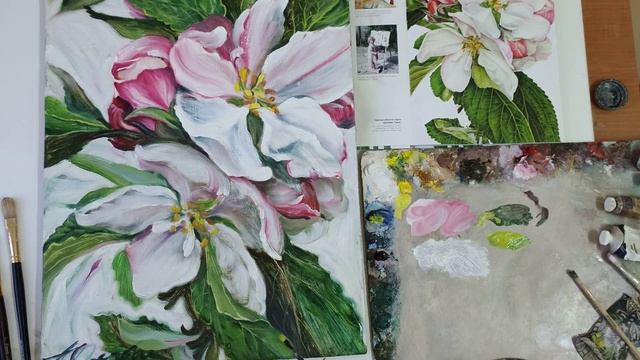 Как писать маслом. "Белые яблони" смотреть онлайн