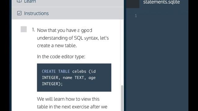 Statements, Learn SQL, Codecademy, Manipulation смотреть онлайн