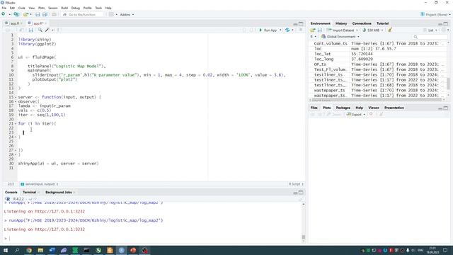 R shiny: модель логистического отображения смотреть онлайн