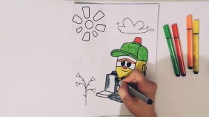 Грузовичок Лёва! Погрузчик! Раскраска!