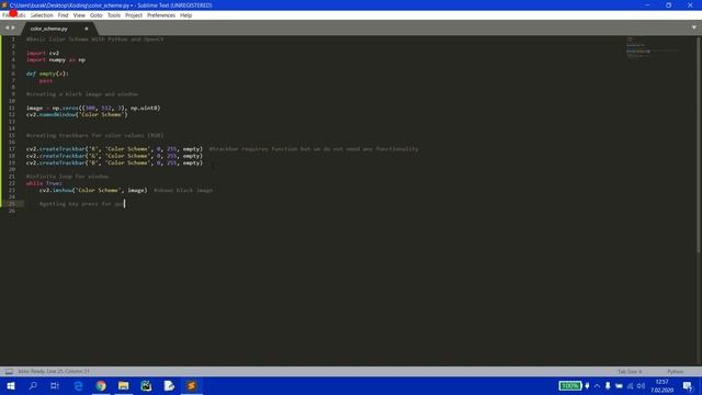Coding RGB Color Scheme With Python and OpenCV смотреть онлайн
