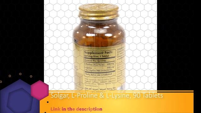 Solgar, L-Proline & L-Lysine, 90 Tablets