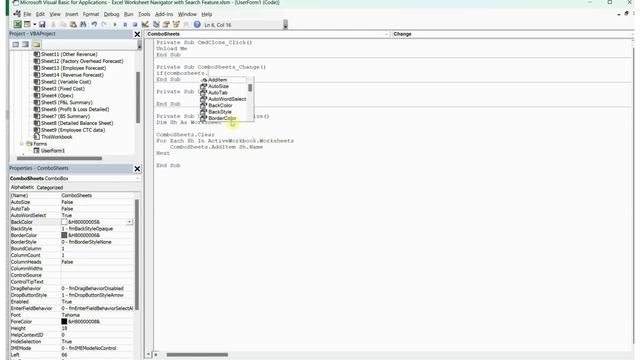 Excel Worksheet Navigator with Search Feature using VBA Part 1 of 2 смотреть онлайн