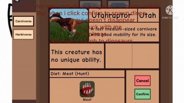 Roblox New dinosaur game! PREHISTORIA DINOSAUR SURVIVAL has MOBILE BUG please fix it