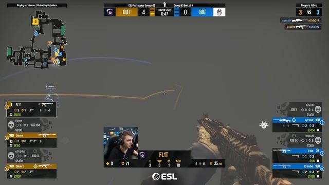 OUTSIDERS НА ТУРНИРЕ!! - Outsiders vs BIG | ESL Pro League 16 (CS:GO) смотреть онлайн