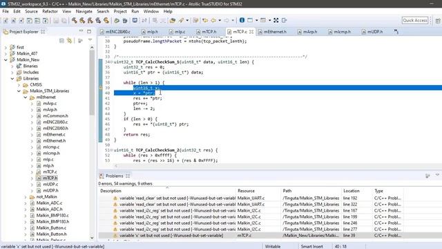 STM32. Ethernet. ENC28J60. Protocols: ARP, IP, ICMP(Ping), UDP, TCP. Calculate CRC. Use Wireshark. смотреть онлайн