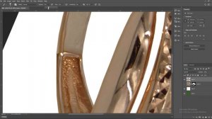 Быстрая ретушь изображения золотого кольца в Photoshop