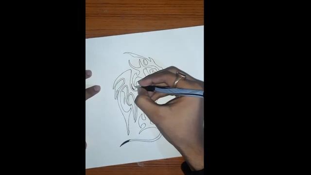 Dragon Tattoo | Tribal tattoo design | hand made tattoo using pen and paper смотреть онлайн