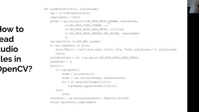 OpenCV Webinar 12: Audio support and Speech Recognition in OpenCV смотреть онлайн