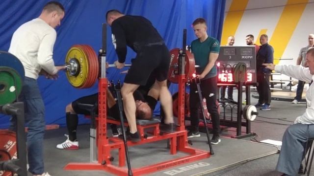 Getman Sergey RAW Bench Press 263kg@120+kg, 01.10.2017