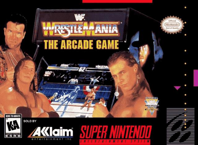 Super Nintendo (Snes) 16-bit WWF Wrestlemania The Arcade Game  Intercontinental Championship
