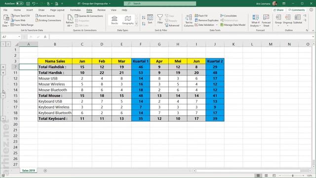 Mengelompokan Data pada Excel dengan Fitur GROUP dan UNGROUP смотреть онлайн
