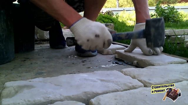 УКЛАДКА ТРОТУАРНОЙ ПЛИТКИ НА БЕТОННОЕ ОСНОВАНИЕ. ПОШАГОВО смотреть онлайн