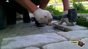 УКЛАДКА ТРОТУАРНОЙ ПЛИТКИ НА БЕТОННОЕ ОСНОВАНИЕ. ПОШАГОВО