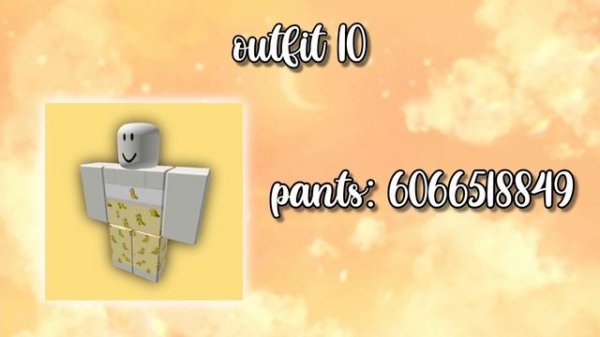 20 yellow Roblox outfit codes! ?