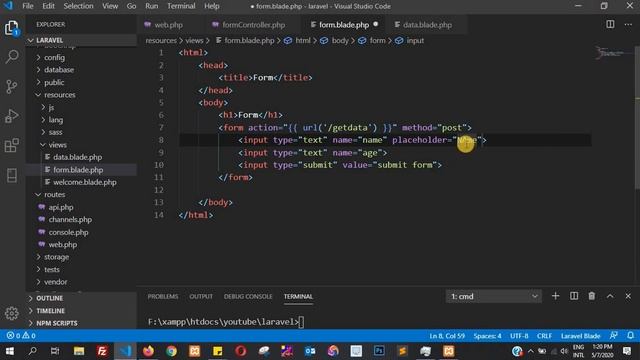 Laravel 7 Tutorial in Hindi [Part 13] - Form Data in Controller смотреть онлайн