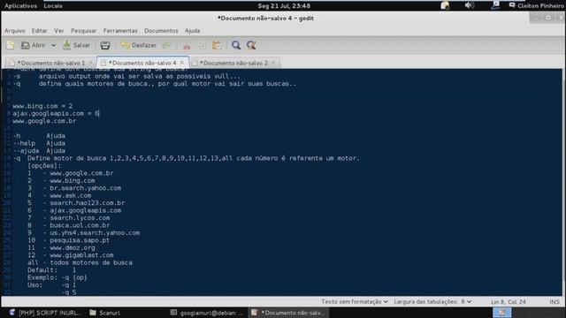 Tutorial SCANNER INURLBR V1.0 / opção -q смотреть онлайн