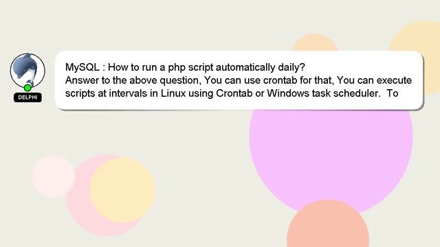 MySQL : How to run a php script automatically daily? смотреть онлайн