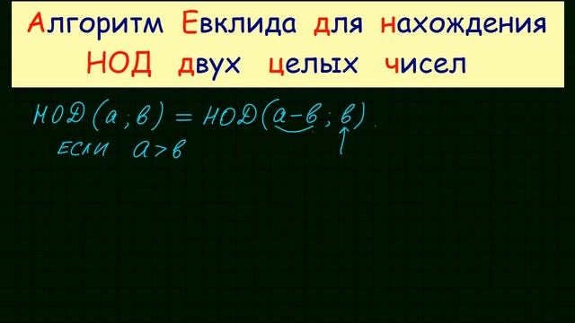 Алгоритм Евклида смотреть онлайн