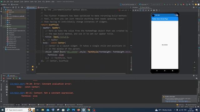 Invalid constant value SOLVED in Flutter смотреть онлайн