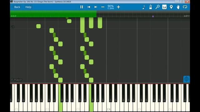 Burgmüller Op. 109, No. 13 L'Orage (The Storm) ● на пианино + НОТЫ смотреть онлайн