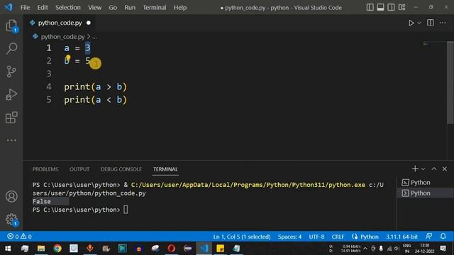 Python Tutorial #9 - Comparison Operators in Python Programming смотреть онлайн
