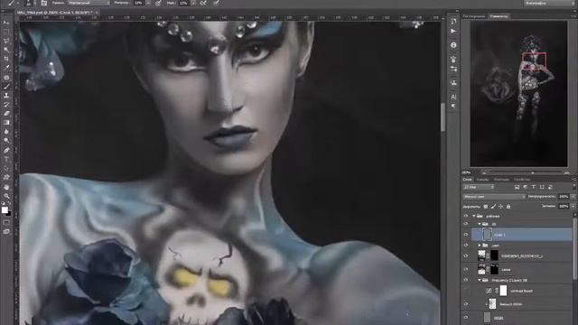 Hi-end retouching by Yana Kolos/ JCRetouch: Hatred. Dodge & burn technique, frequency separation смотреть онлайн