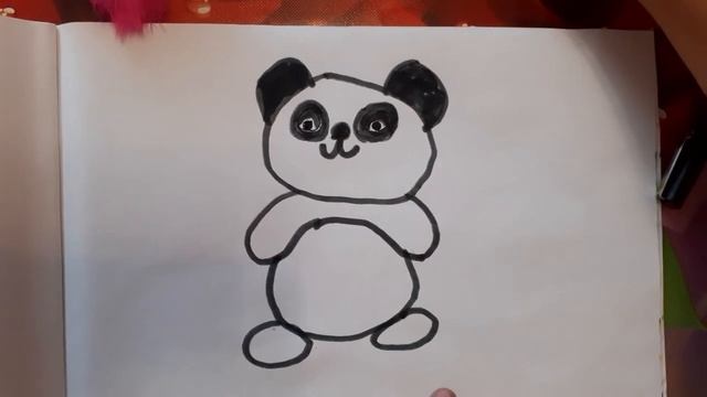 ?Как нарисовать медвеженка ПАНДУ/teddy bear panda смотреть онлайн