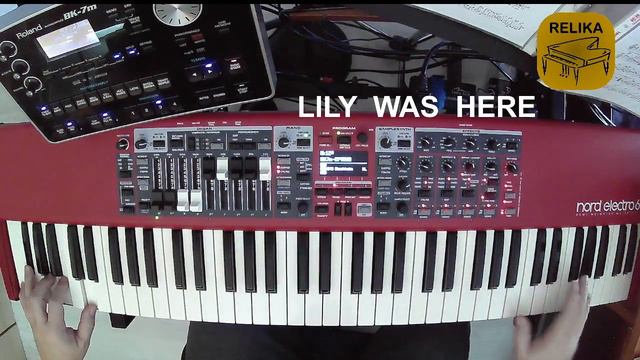 Lily Was Here - cover with Roland BK-7m & Nord Elecrto 6D смотреть онлайн