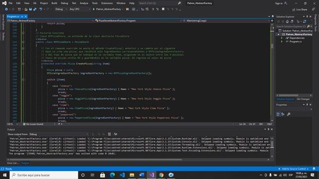 Patrón Abstract Factory (Ejemplo de Pizzas en C#) смотреть онлайн