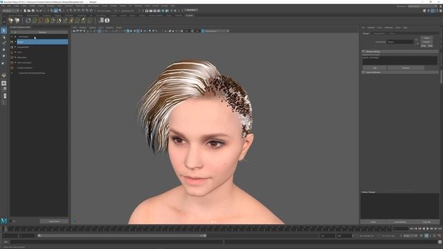 Ornatrix Maya: Merge node смотреть онлайн