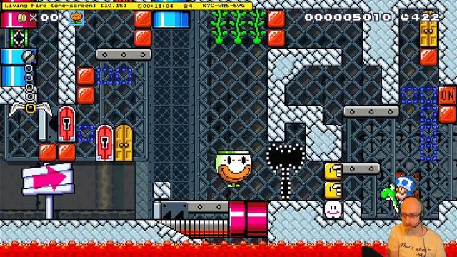 Living Fire [one-screen] [10.18] by vexorian / K7C-VR6-8VG / Mario Maker 2 Puzzle solution смотреть онлайн