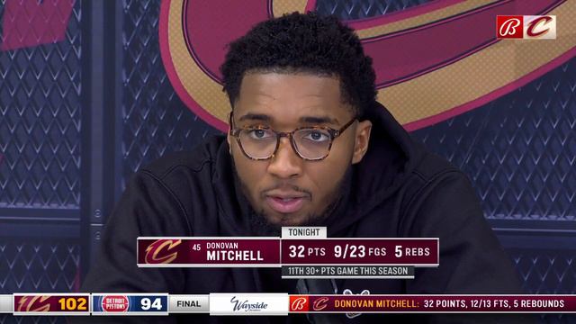 Donovan Mitchell says that Evan Mobley was the reason the Cavs stayed in the game смотреть онлайн
