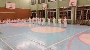 Экзамен по карате. 10 кю белый пояс.