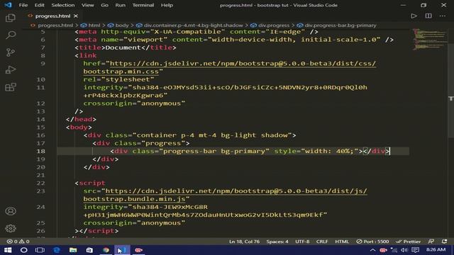 Progress-Bar In Bootstrap || EXCELLENT CODE WITH AJ смотреть онлайн