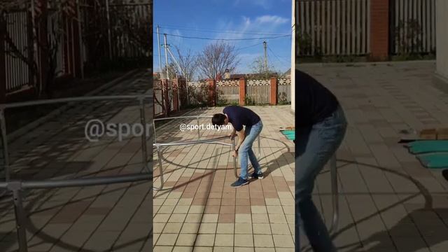 Сборка батута 3 метра фирма Perfetto Sport с внутренней сеткой ?