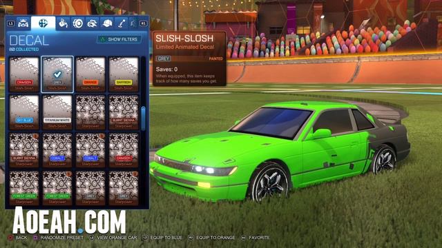 Rocket League Grey Nissan Silvia Car Design | AOEAH.COM смотреть онлайн