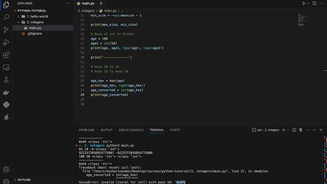 7. Python Integer Data Type - Python Tutorial for Absolute Beginners смотреть онлайн