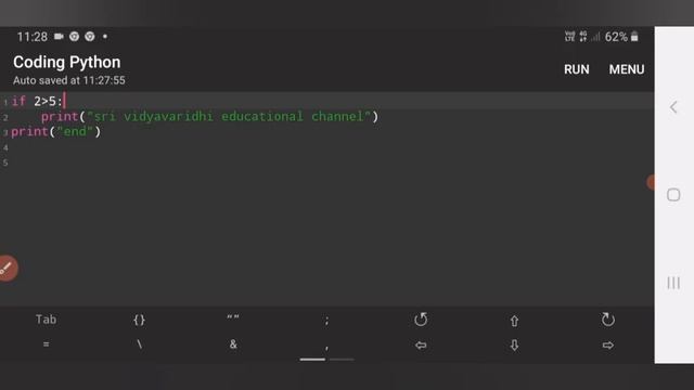 python-Conditional statement смотреть онлайн