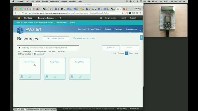 Управление ESP8266 через AWS IoT MQTT смотреть онлайн