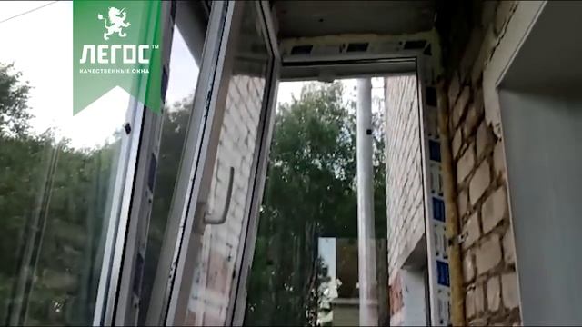 Монтаж балконной рамы "в пол" на улице Молодежная, г. Новочебоксарск смотреть онлайн