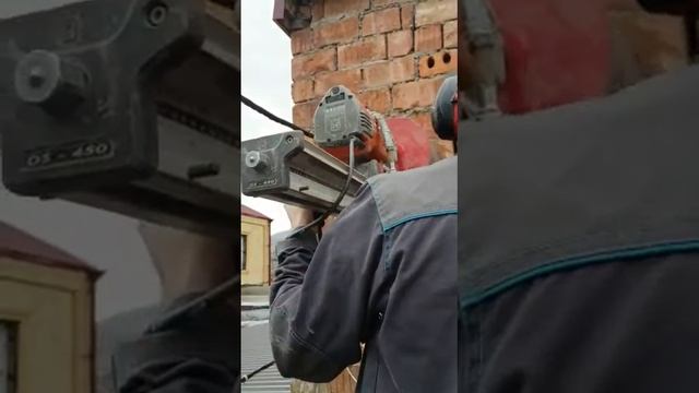 Алмазное сверление 05. Резка стен. Вывоз мусора.