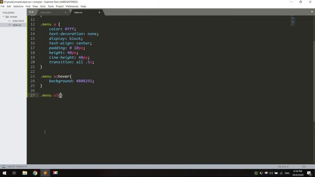 Выпадающее меню на чистом CSS и HTML смотреть онлайн