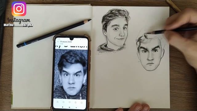 Зарисовка человека, мимика и выражение лица в рисунке смотреть онлайн