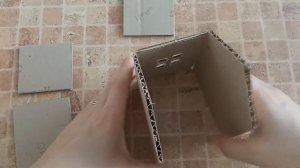 Как сделать домик из картона своими руками. Поделка на Новый Год.