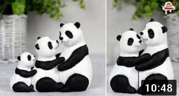 Статуэтки для интерьера - Милая семья Панд (Папа, мама и малыш)