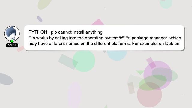 PYTHON : pip cannot install anything смотреть онлайн