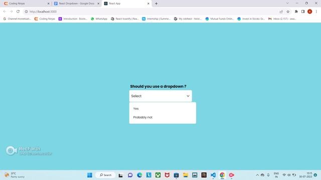 React Dropdown Project смотреть онлайн