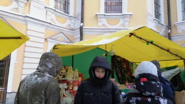Санкт-Петербург. Церковный сад у Владимирского собора. 5.12.2021. смотреть онлайн